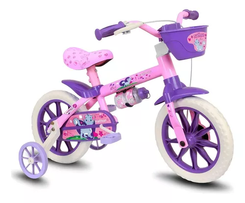Bicicleta Infantil Aro 12 Nathor Cat Menina