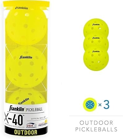 Bola Pickleball Franklin Sports kit com 3 unidades