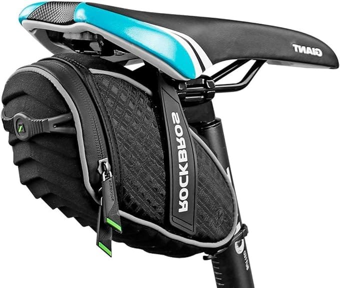 Bolsa De Selim Banco Bicicleta Rockbros C16 Preta 1.2 Litros