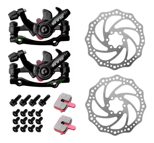 Kit Freio Disco Mecânico Gts Disco Pinça Rotor 160 Aro 2629