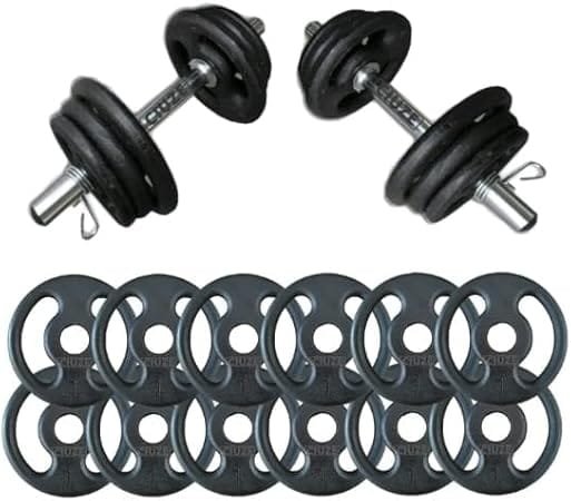 Kit Halteres De Barras Fitness 40cm com 12kg em Anilhas