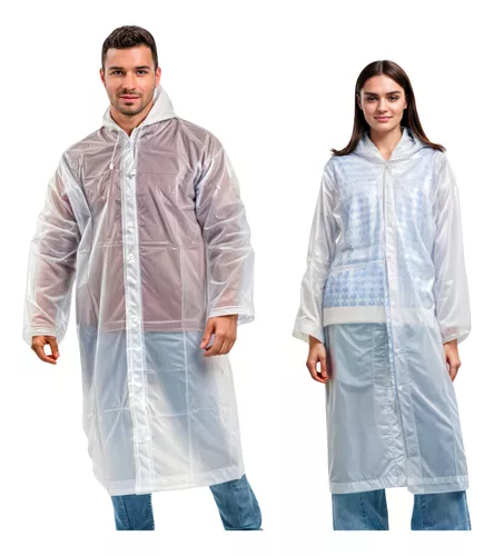 Capa De Chuva Reforçada Pvc Transparente