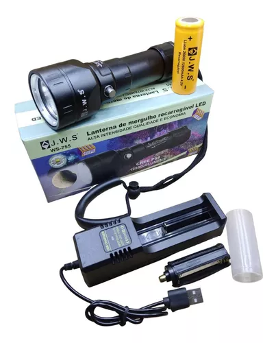 Lanterna Profissional Mergulho Led P50 JWS WS-755