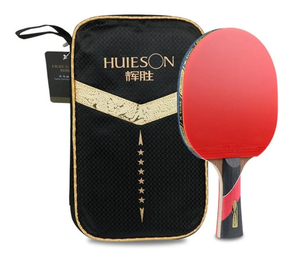 Raquete Tênis de Mesa Huieson 6 Estrelas Com Carbono