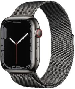 Apple Watch Series 7 com GPS Caixa em Aço Inoxidável