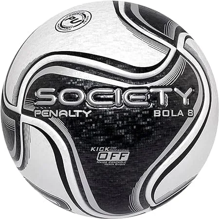 Bola De Futebol Society 8 X Preto Penalty