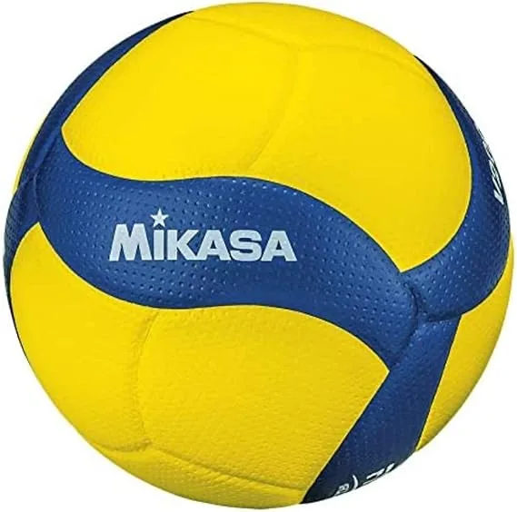 Bola de Vôlei MIKASA V200W azul e amarela, design oficial
