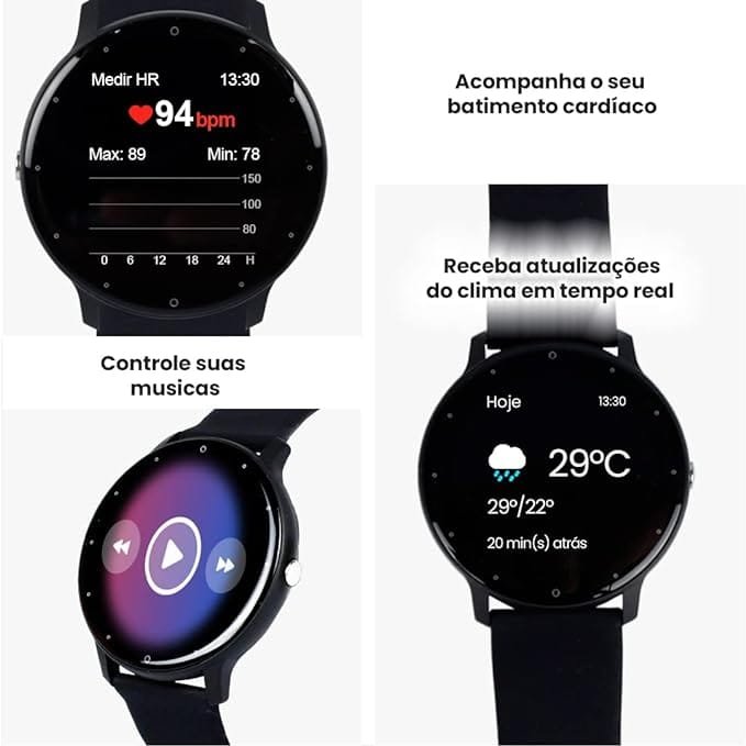 Smartwatch Relógio Inteligente My Watch I Fit Haiz Tela Full Touch - 5