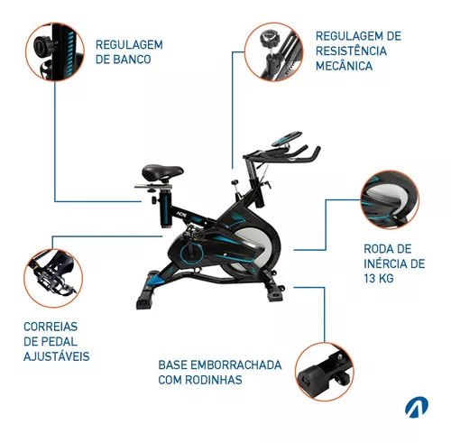 Bicicleta Ergométrica Spinning Pro E17 Acte Sports - 5