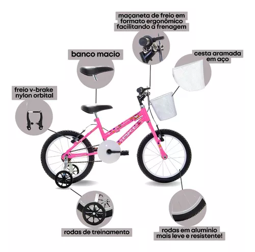 Bicicleta Infantil Lady Girl aro 16 BKL - 3