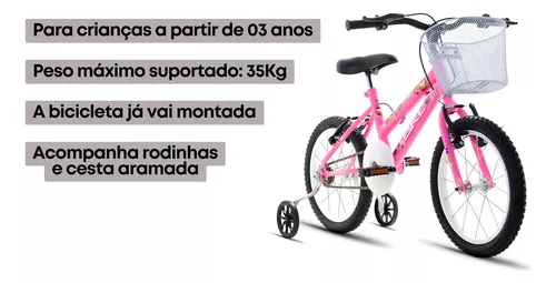 Bicicleta Infantil Lady Girl aro 16 BKL - 4