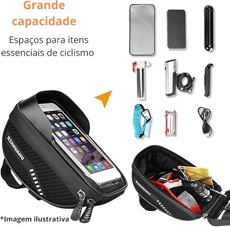 Bolsa Para Bike Guidão Case De Bicicleta Protetor De Celular - 3