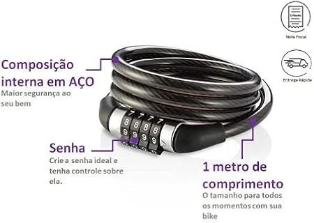 Cadeado com Senha para Bike Atrio BI012 - 2