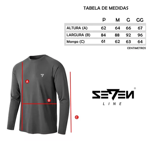 Camisa Térmica Maculina Protecao Uv50 Seven Line - 3