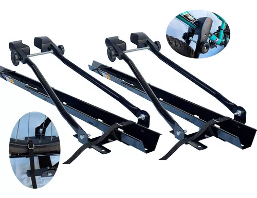 Kit 2 Suporte Bicicleta Transbike Carro Teto Calha