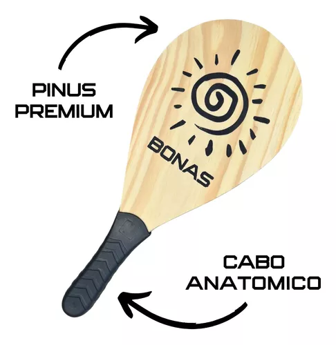 Kit Jogo Frescobol Tênis De Praia 2 Raquetes E 4 Bolas - 3