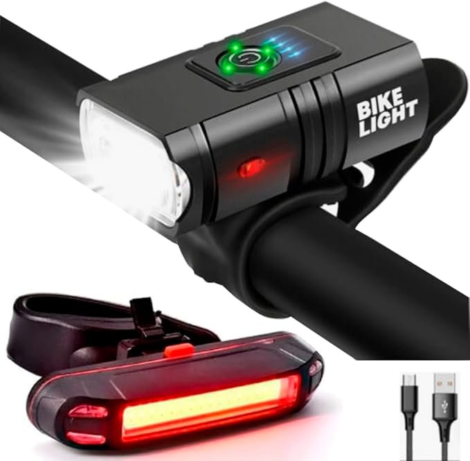 Kit Lanterna De Bike Bicicleta 2 Led Bike Light