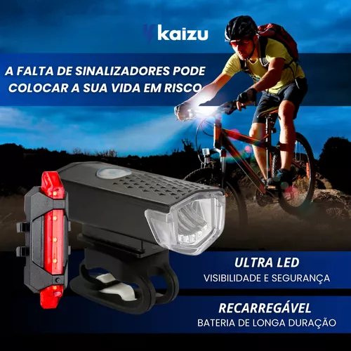 Kit Lanterna E Farol Bicicleta Kaizu - 3