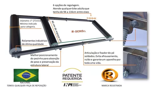 Rolo Treino Bike Triplo Equilibrio R-Scroll - 2