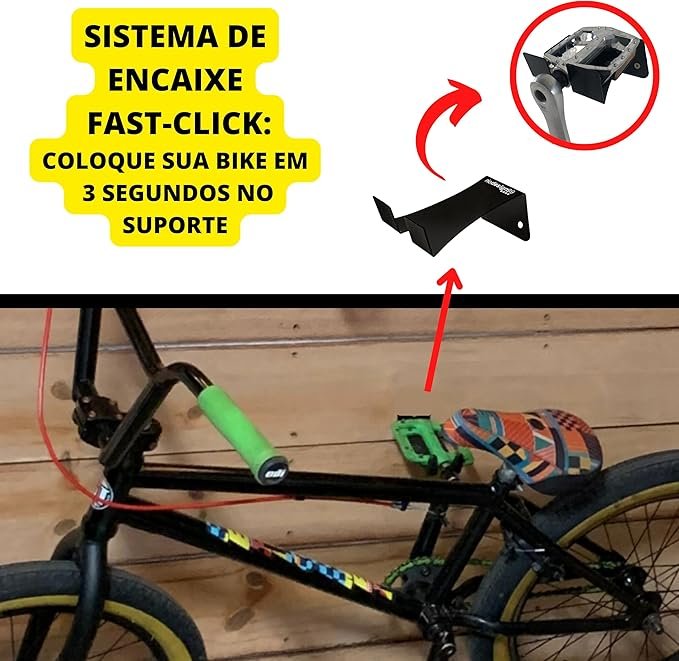 Suporte De Bicicleta Horizontal Para Parede Rio Design 99