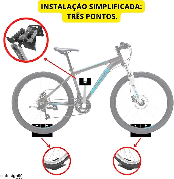 Suporte De Bicicleta Horizontal Para Parede