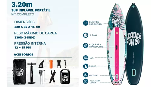 Prancha Standup Paddle Inflável Leader Balystic 10.6 Pés - 2