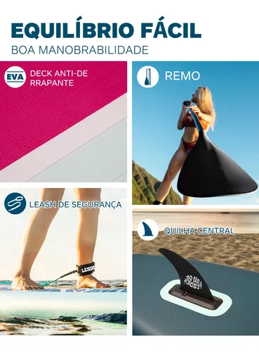Prancha Standup Paddle Inflável Leader Balystic 10.6 Pés - 4