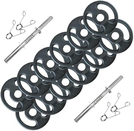 Kit Halteres De Barras Fitness 40cm com 12kg em Anilhas - 2