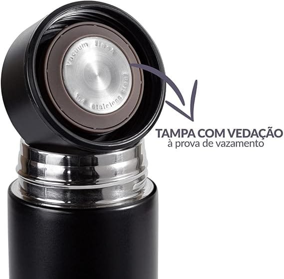 Squeeze Térmico Inox Preto 500 ML Termopro - 3