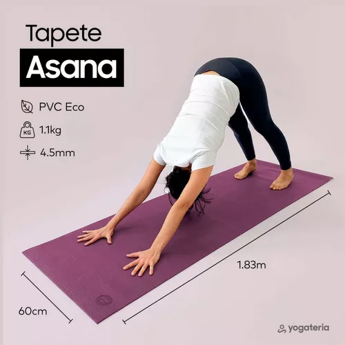 Tapete Yoga Pilates Antiderrapante 4.5mm 183x60cm Yogateria - 2