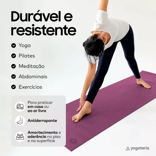 Tapete Yoga Pilates Antiderrapante 4.5mm 183x60cm Yogateria - 3