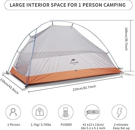 Barraca Cloud-Up para 1 pessoa Naturehike - 2