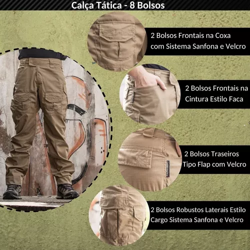 Calça Tática Ripstop Deserto Americano - 2