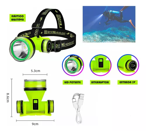 Lanterna Cabeça Mergulho LED 30M - 2