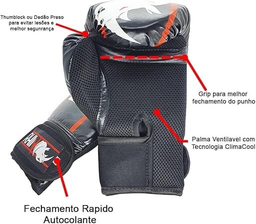 Luva de Boxe Muay Thai Kickboxing Rhino by Spank - 3