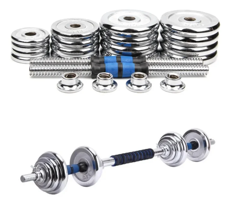 Maleta De Halteres Barra Anilhas Dumbbell Kit Completo 30kg Aikau - 2