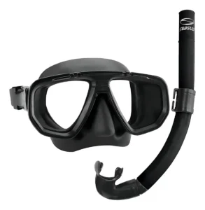 Kit Mergulho Seasub Dua Máscara Preta e Snorkel